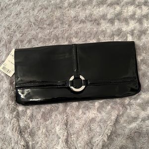 LK Bennett Black Patent Ballina Clutch NWT